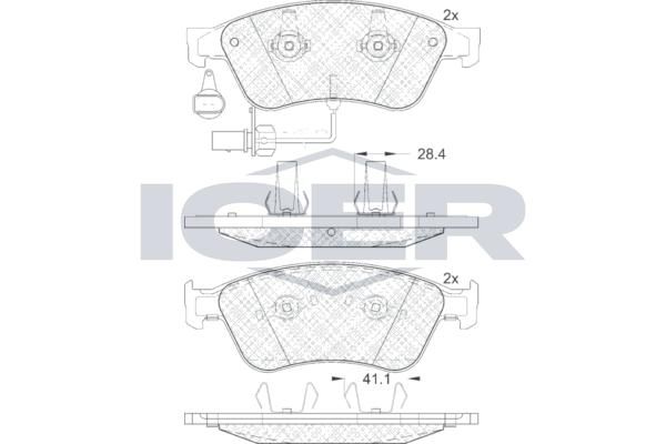 ANDEL 181725 Brake Pad Set, disc brake