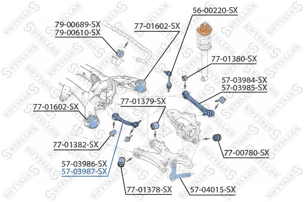 STELLOX lengőkar, kerékfelfüggesztés 57-03987-SX