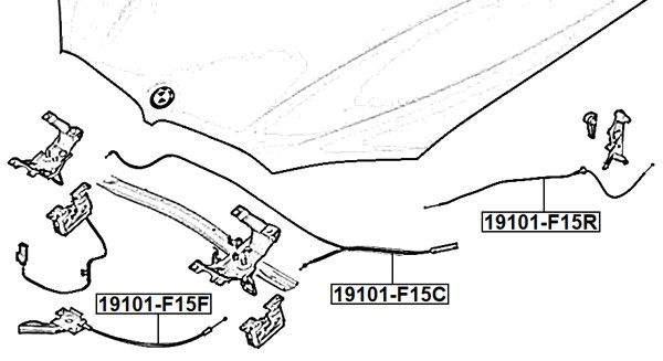 Cable del capó del motor