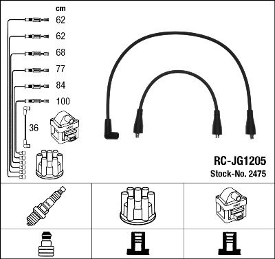 NGK Ignition Lead set RC-JG1205 (2475)