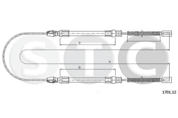 STC huzal, rögzítőfék T481312