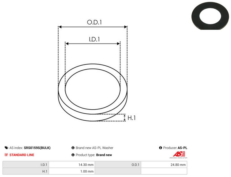 AS-PL SRS0159S(BULK) Repair Set, alternator