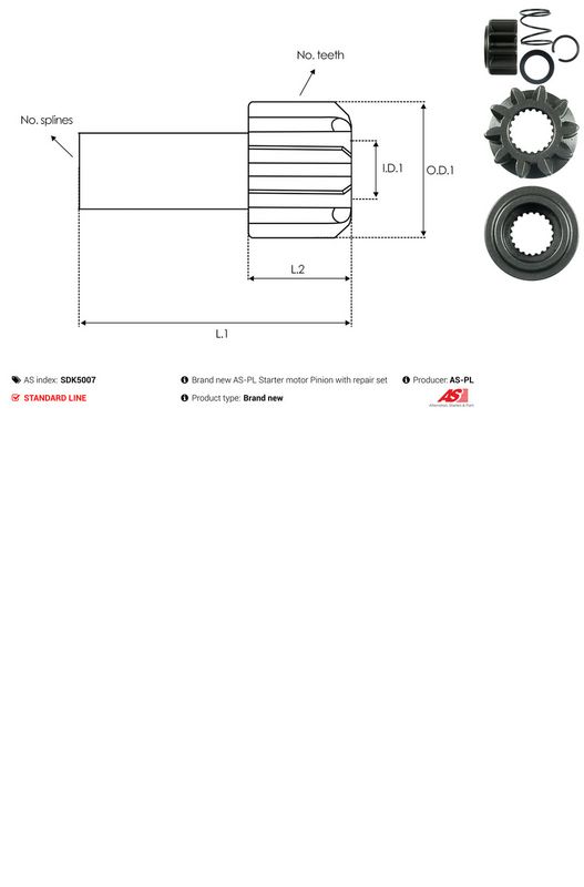 AS-PL SDK5007 Repair Kit, starter