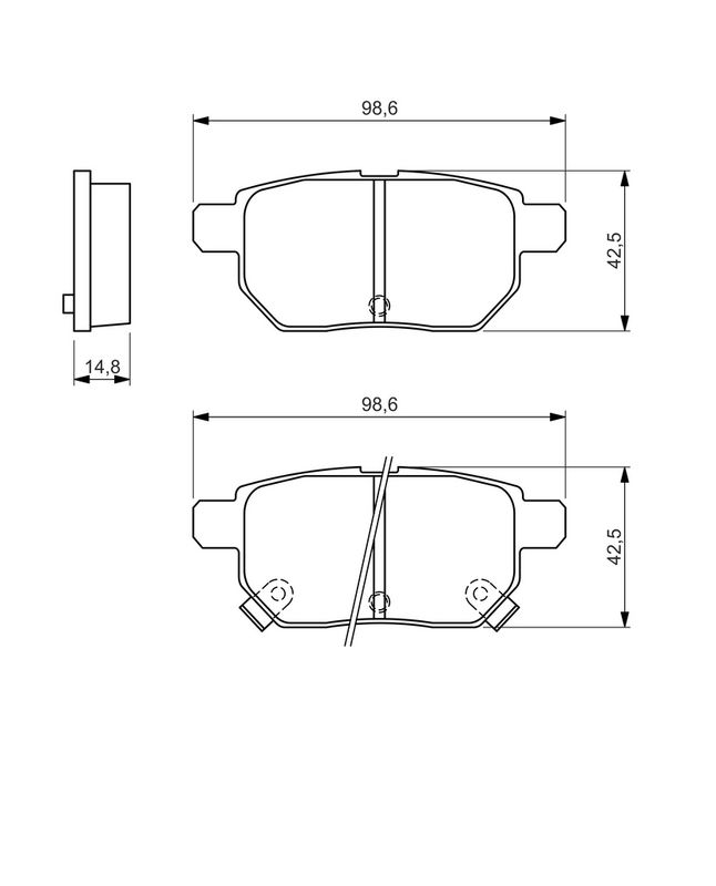 Piduriklotsi komplekt, ketaspidur, BOSCH 0 986 494 328