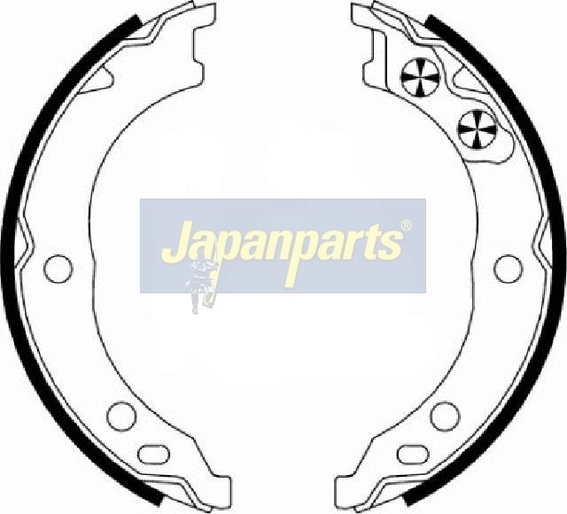 JAPANPARTS Комплект барабанных колодок