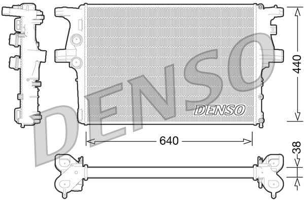 Denso Engine Cooling Radiator DRM12008