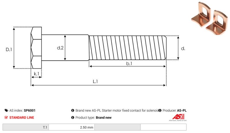 Remondikomplekt, Starter, AS-PL SP6001