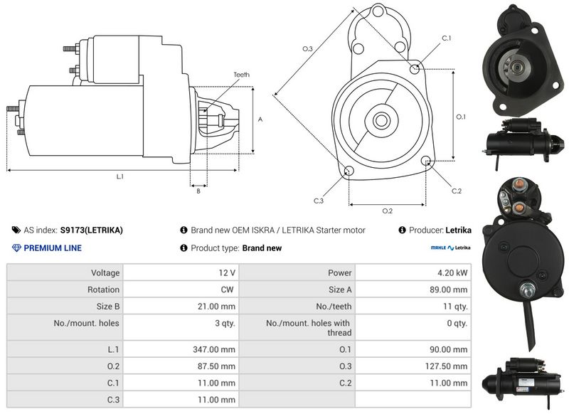 AS-PL S9173(LETRIKA) Starter