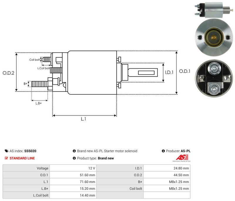 Magnetlülitus, starter, AS-PL SS5020