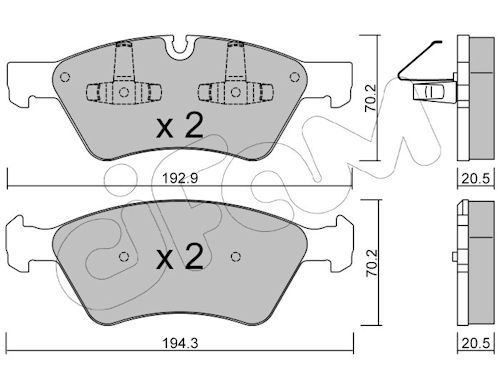 Set placute frana,frana disc 822-670-0 CIFAM
