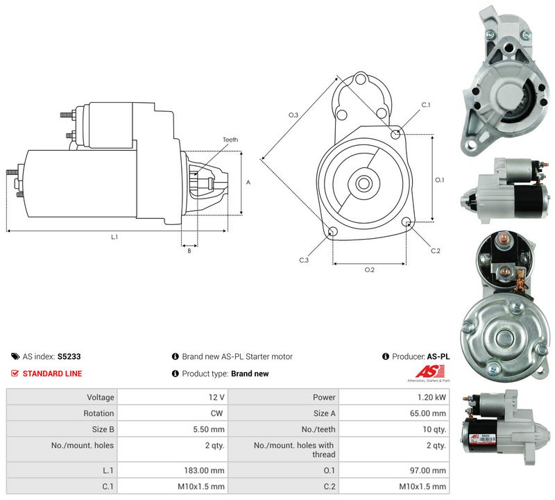 Starter, AS-PL S5233