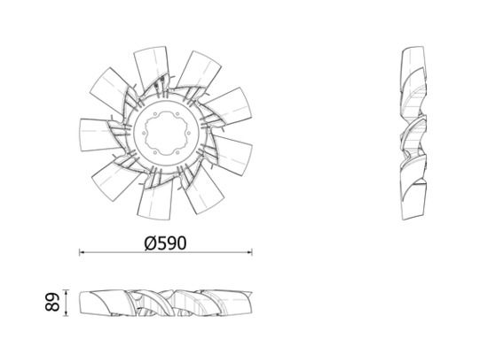 Mahle Fan, engine cooling CFF 629 000P