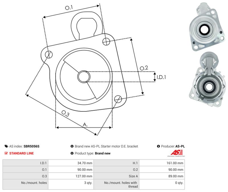 AS-PL SBR5056S Starter Lid, carburettor
