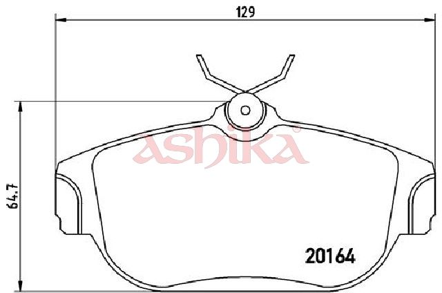 ASHIKA 50-00-0328 Brake Pad Set, disc brake