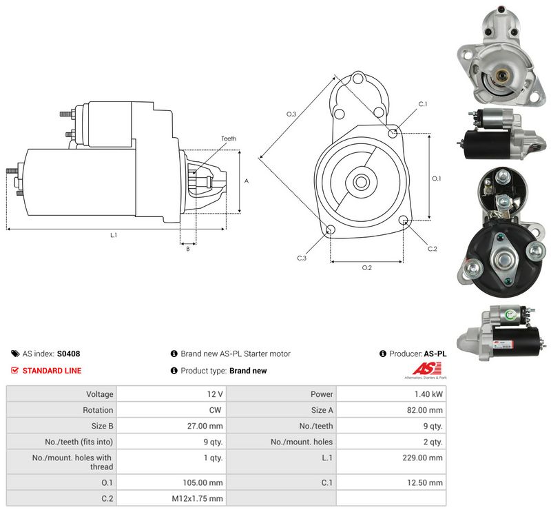 Starter, AS-PL S0408