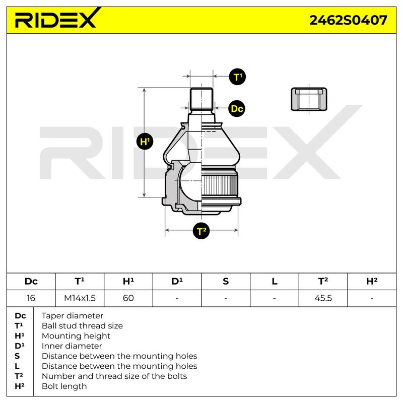 Шарнири RIDEX