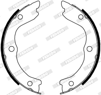 FERODO FSB4004 Brake Shoe Set, parking brake