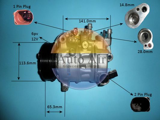 Auto Air Gloucester 14-0813P Compressor, air conditioning