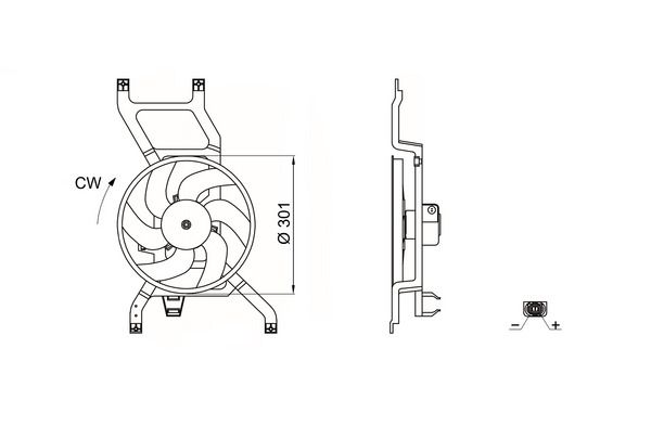 Ventilator, radiator MAHLE BEHR CFF 661 000S