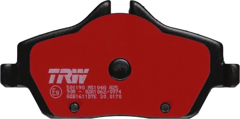TRW GDB1611DTE Brake Pad Set, disc brake