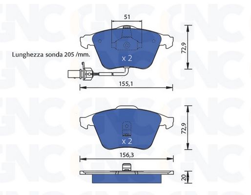 1-GNC P1210 - Brake Pad Set, disc brake