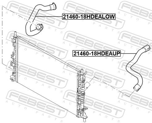 FEBEST 21460-18HDEALOW Coolant Pipe