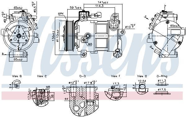 NISSENS JEEP Компрессор кондиционера RENEGADE 1.6, 2.0 14-