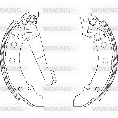 Комплект гальмівних колодок, Woking Z404500