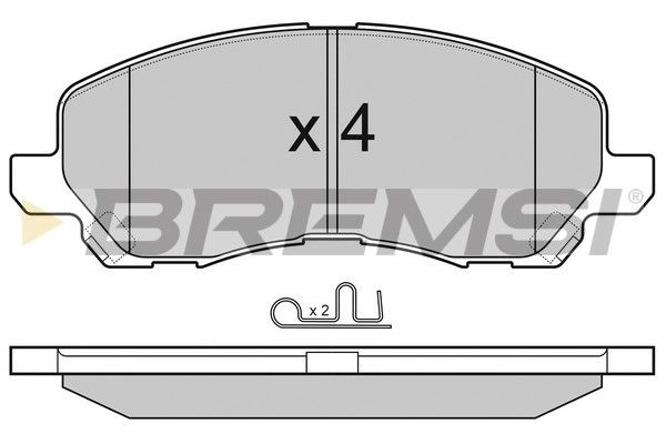 Комплект гальмівних накладок, дискове гальмо, Bremsi BP3080