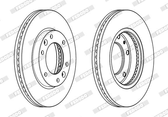 FERODO Disque de frein DDF2111C