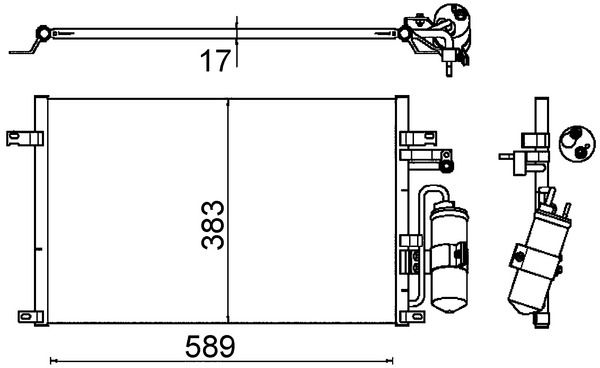 MAHLE kondenzátor, klíma AC 644 000S