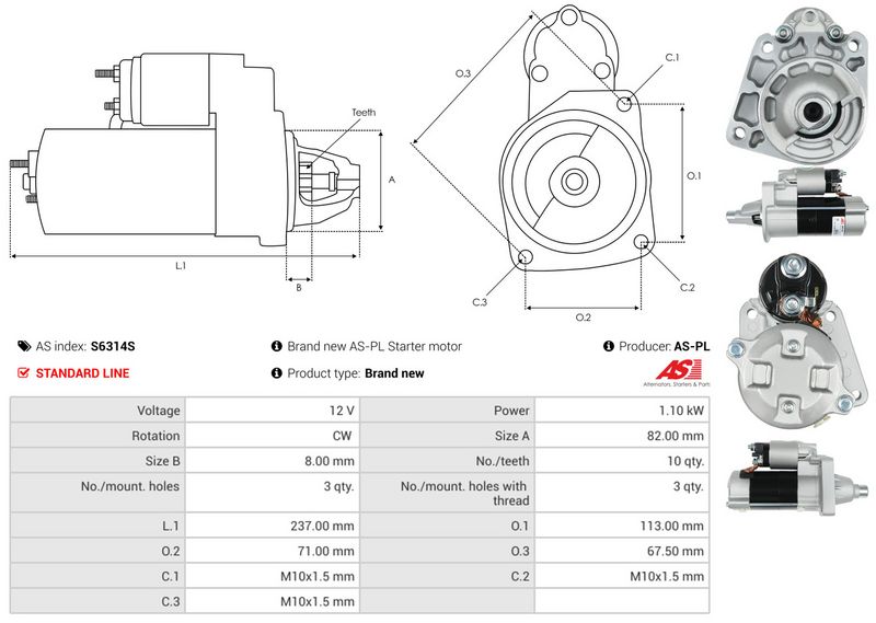 AS-PL S6314S Starter
