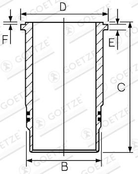 Chemise+cylindre GOETZE ENGINE 14-400510-00