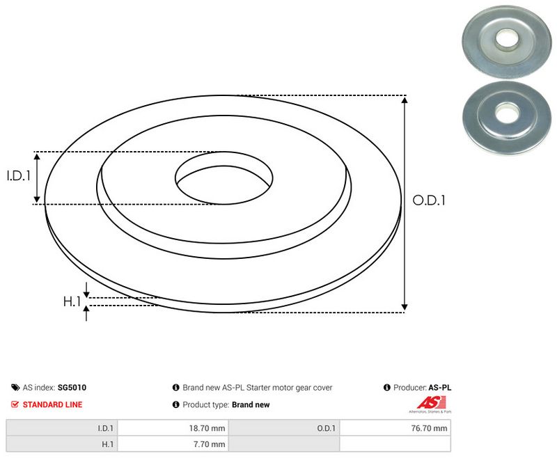 Remondikomplekt, Starter, AS-PL SG5010