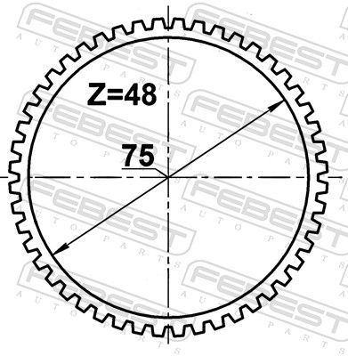 FEBEST RABS-DUSTA48 Sensor Ring, ABS