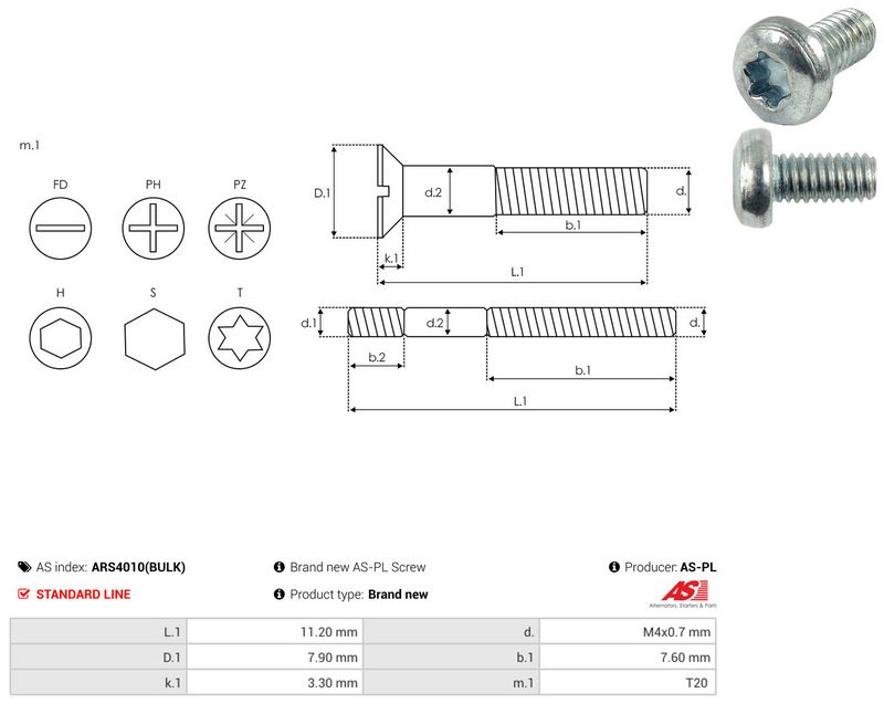 AS-PL ARS4010(BULK) Repair Set, alternator