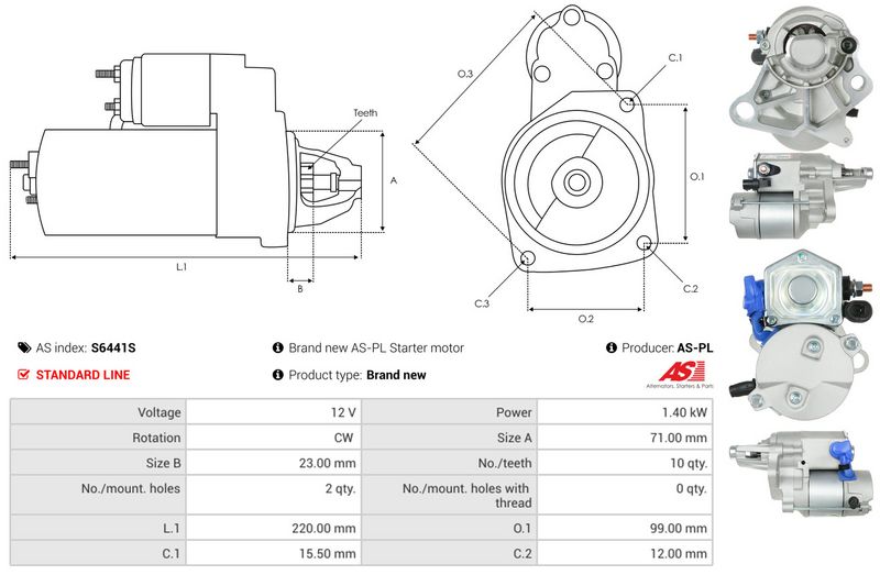 AS-PL S6441S Starter