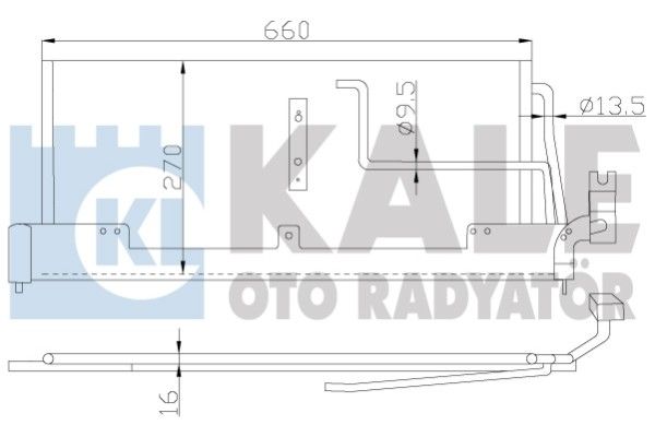 KALE OPEL Радіатор кондиціонера Combo, Corsa B