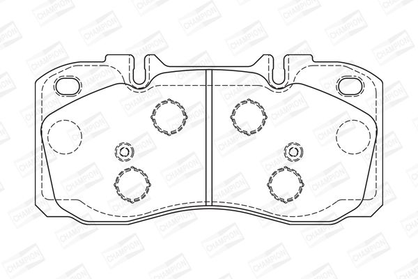 Комплект гальмівних накладок, дискове гальмо, Champion 573741