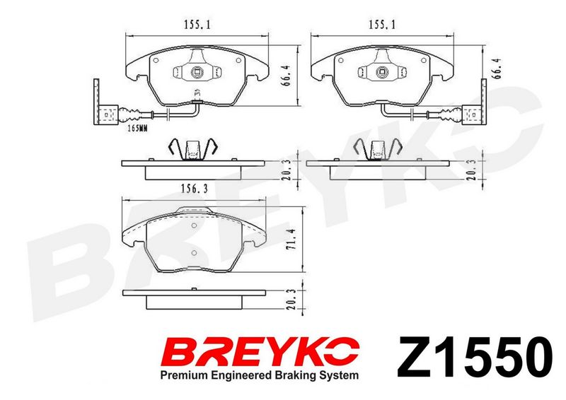 DAVID VASCO Z1550 Brake Pad Set, disc brake