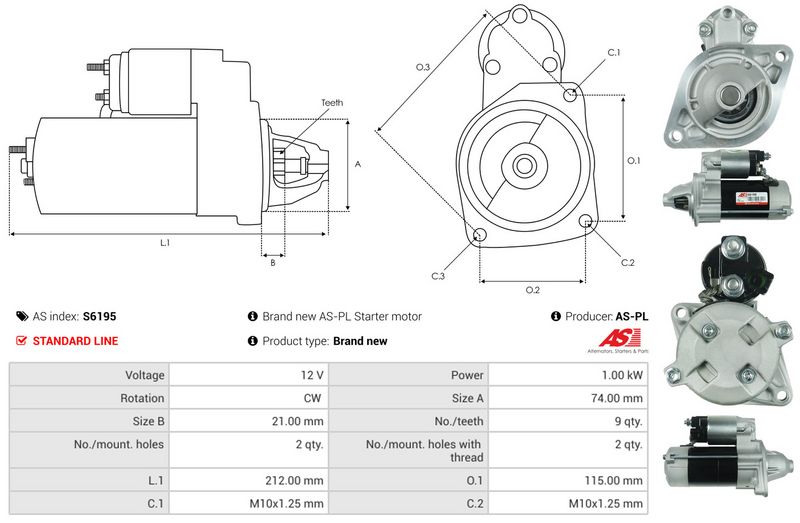 AS-PL S6195 Starter