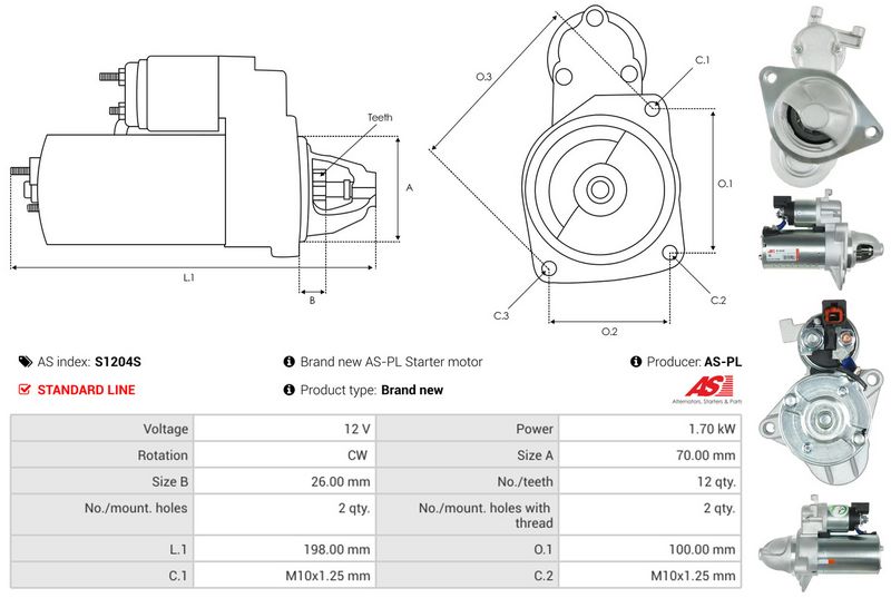 AS-PL S1204S Starteris