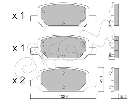Set placute frana,frana disc 822-1278-0 CIFAM