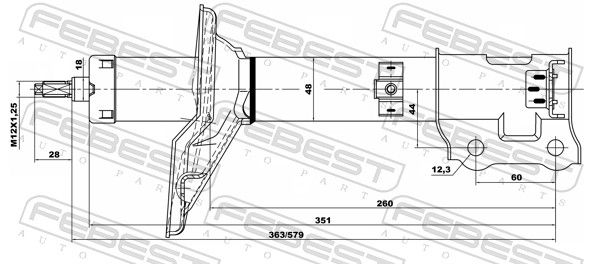 FEBEST 12667891RR Shock Absorber