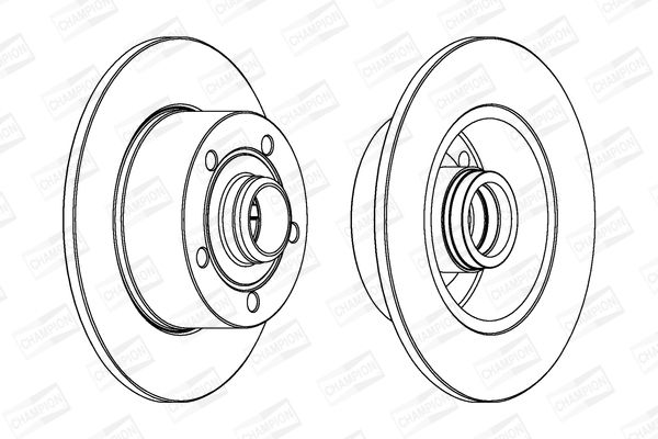Диск тормозной (задний) CHAMPION