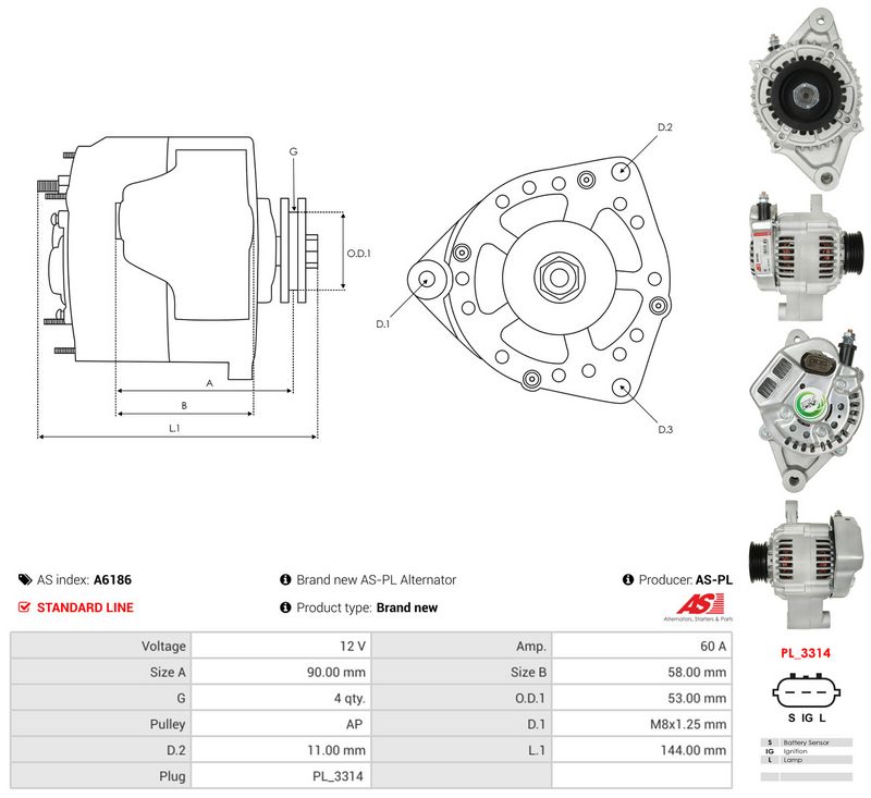 Generaator, AS-PL A6186