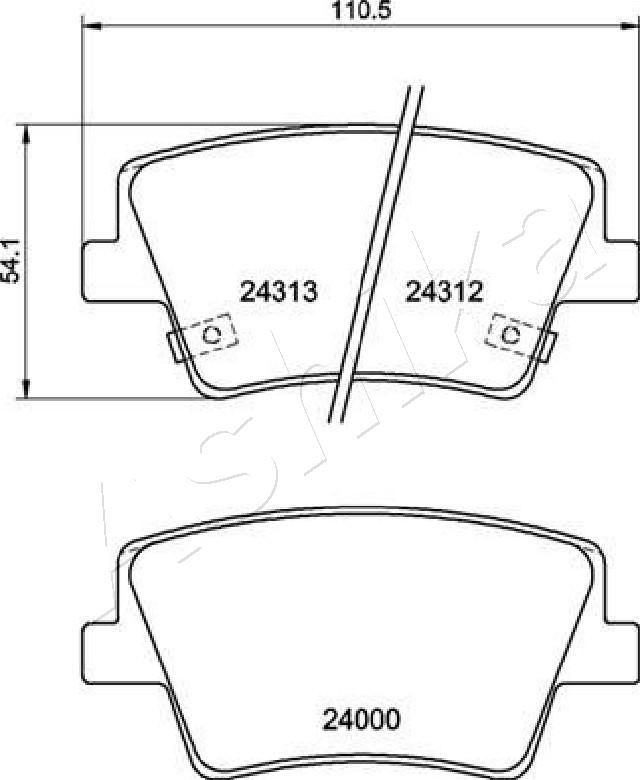 ASHIKA 51-0H-H13 Brake Pad Set, disc brake