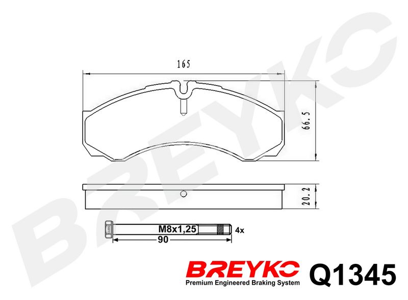 DAVID VASCO Q1345 Brake Pad Set, disc brake