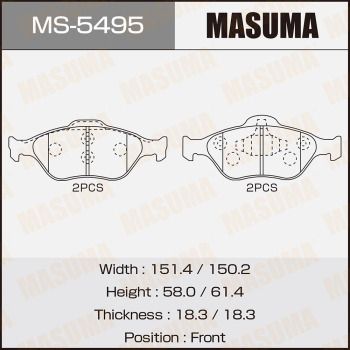 Комплект гальмівних колодок, Masuma MS-5495