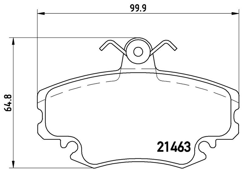 Piduriklotsi komplekt, ketaspidur, BREMBO P 68 038